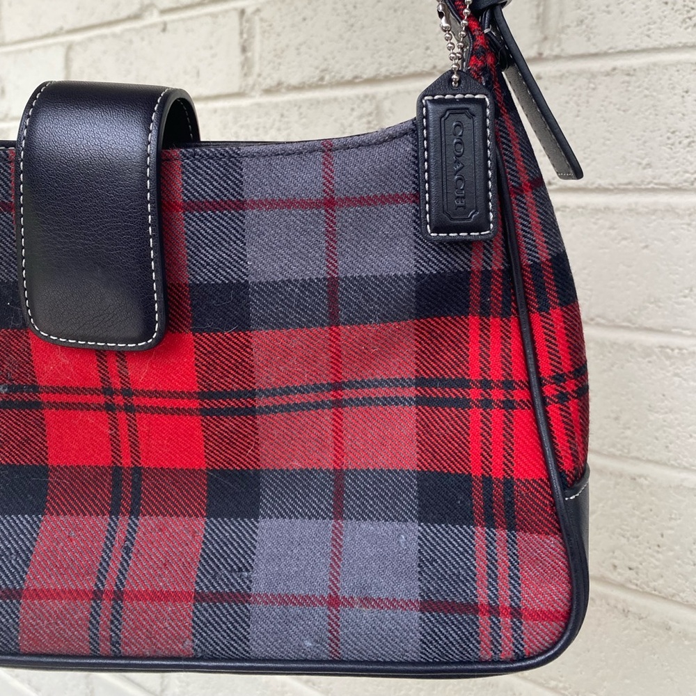 Plaid Coach Shoulder Bag